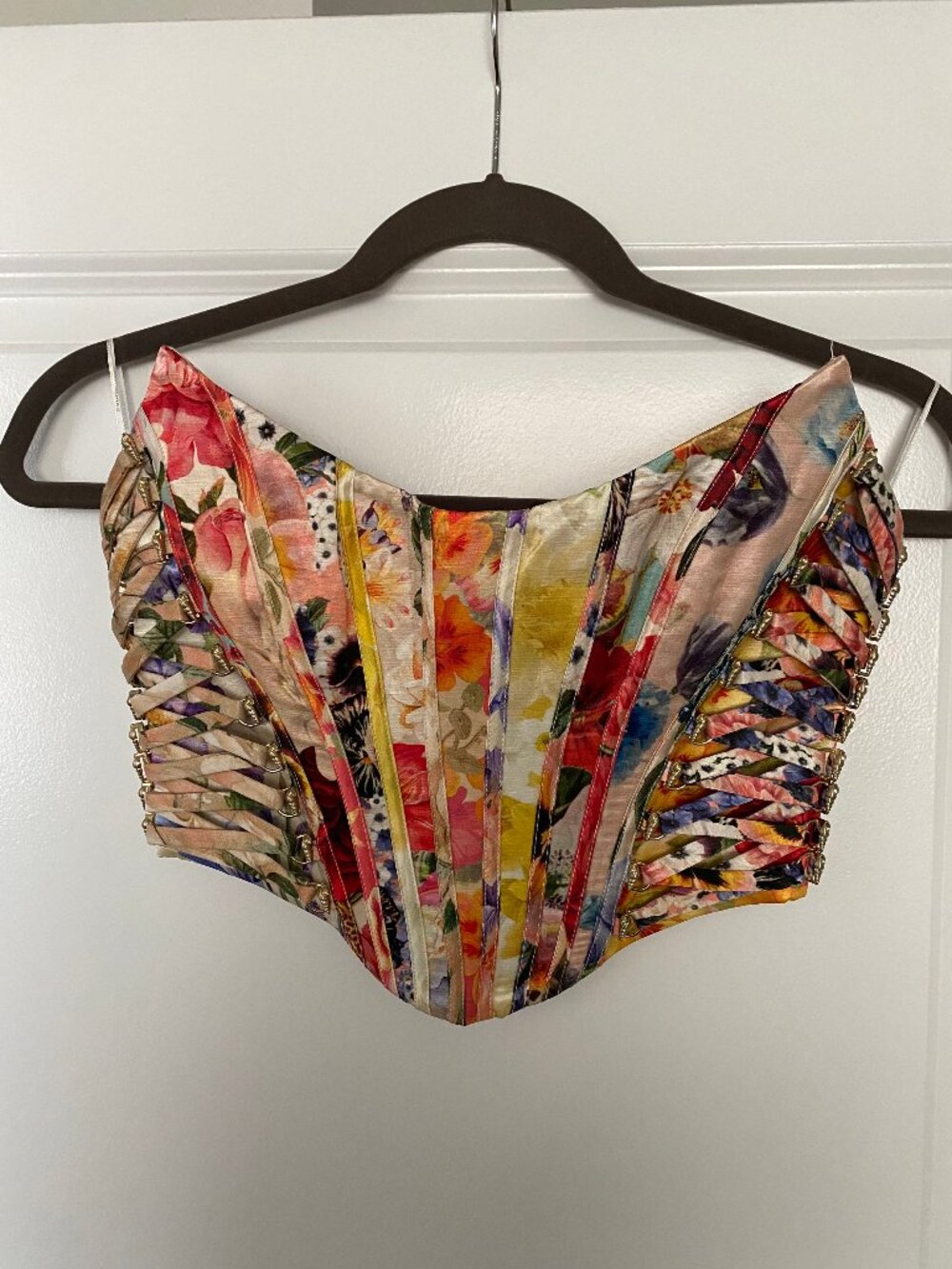 Zimmermann Wonderland Strapless Floral Corset Top Size 0P - Picture 3 of 6